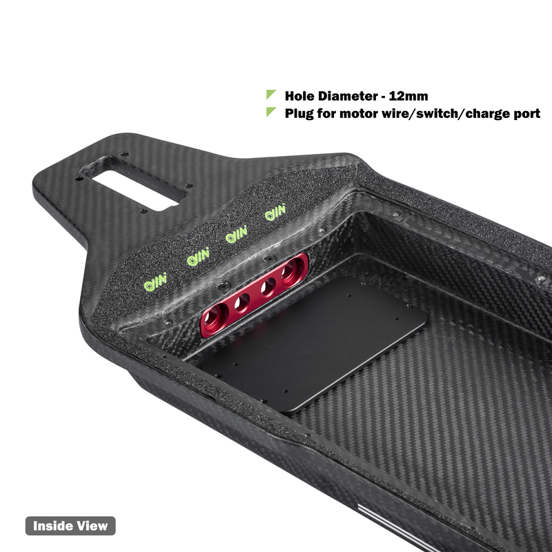 Omni Esk8 Electric Skateboard 3K Carbon Fiber Deck  esc  wire & charging port details