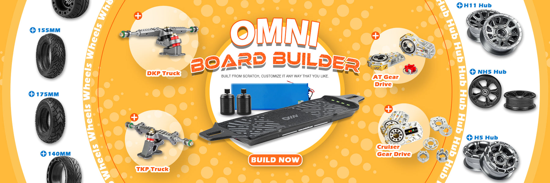 Omni Esk8® Electric Skateboard DIY Parts & Kits for Esk8