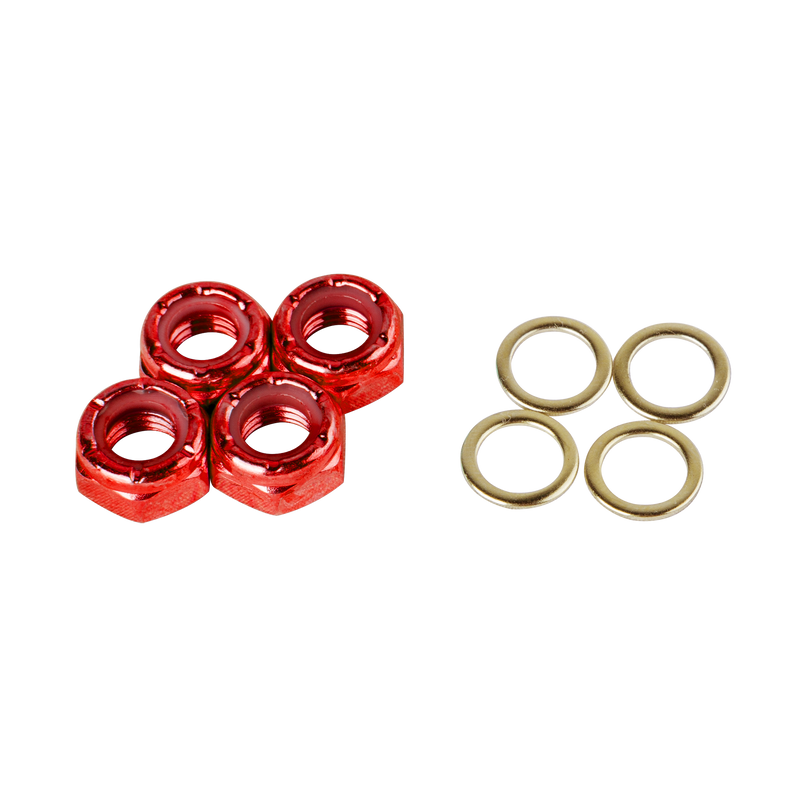 M8 Axle Nut - red