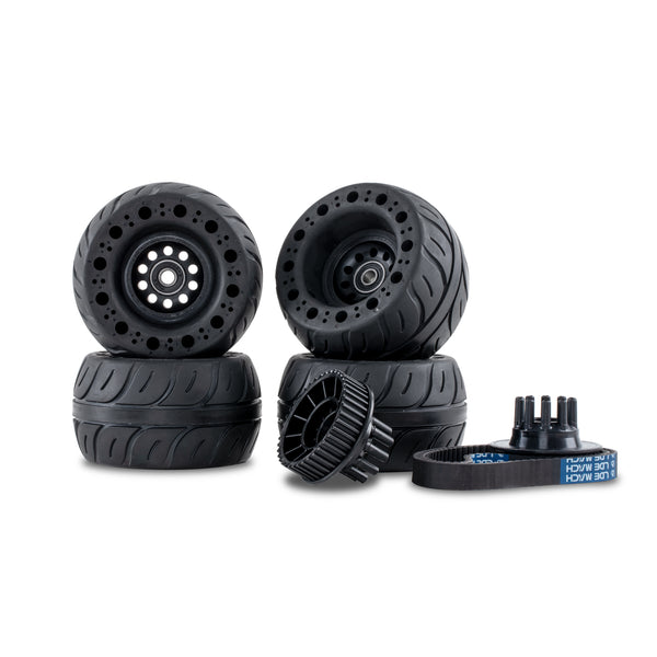 Electric Skateboard 115MM Airless Rubber Wheels (Pulley and Belt included)
