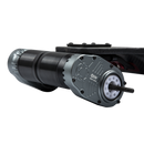 Omni Esk8 Gear Drive Box with Electric Skateboard Motors Mounted Side View